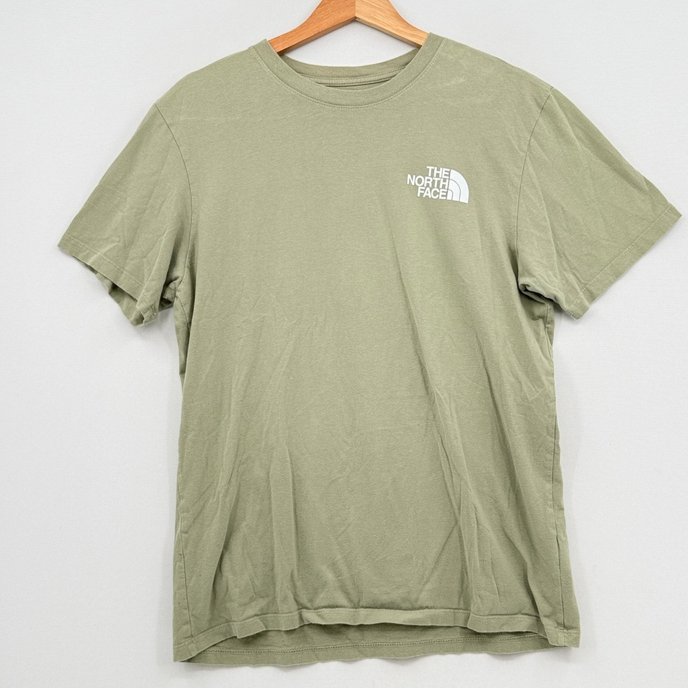 The North Face Graphic Tee Mens Medium Green Never Stop Exploring Gorpcore